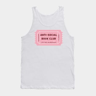 Anti-social book club - floral ticket Tank Top